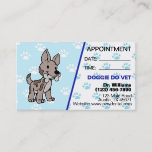 Niedlicher Paw Print Veterinary Appointing Card Visitenkarte
