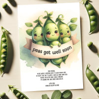 Niedlicher "Peas Get Well Beon" Beste Wünsche Funn