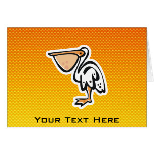 Niedlicher Pelikan; Gelb-orange