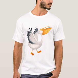 Niedlicher pelikanischer Cartoon T-Shirt