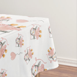 Niedlicher Penguin Ballerina Pink Tischdecke