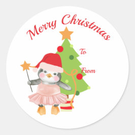 Niedlicher Penguin Ballerina Sticker