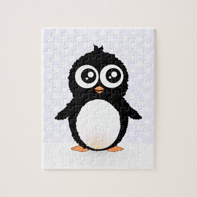 Niedlicher Penguin-Cartoon Puzzle (Vertikal)