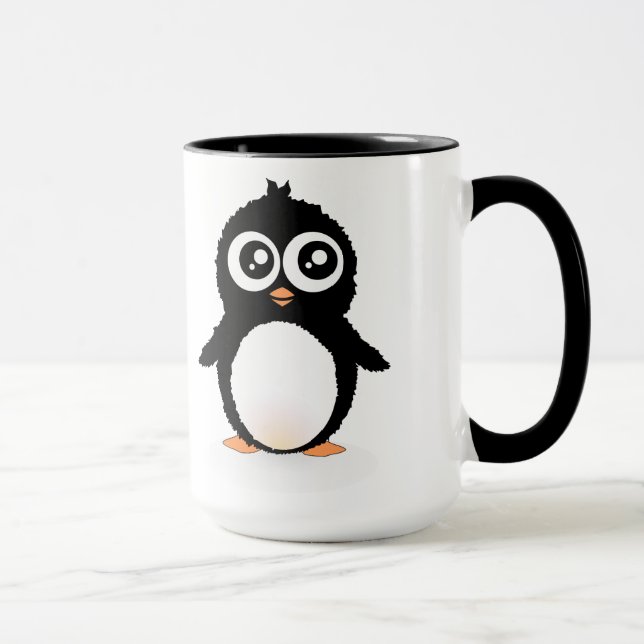 Niedlicher Penguin-Cartoon Tasse (Rechts)