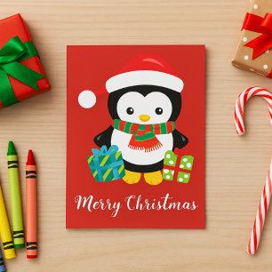Niedlicher Penguin Frohe Weihnachten Karte