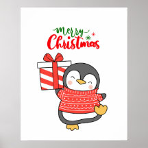 Niedlicher Penguin Frohe Weihnachten