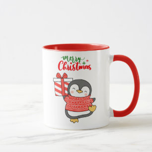 Niedlicher Penguin Frohe Weihnachten Tasse