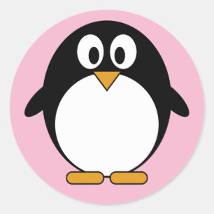 Niedlicher Penguin Kawaii Cartoon Runder Aufkleber