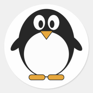Niedlicher Penguin Kawaii Cartoon Runder Aufkleber