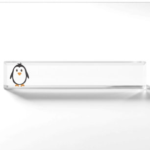 Niedlicher Penguin Namensplakette