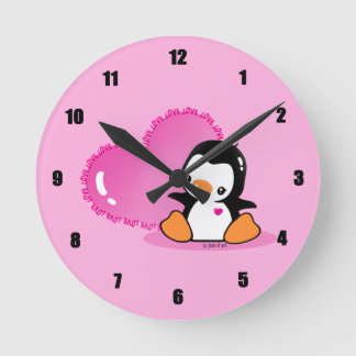 Niedlicher Penguin Runde Wanduhr