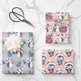 Niedlicher Penguin Weihnachten Geschenkpapier Set