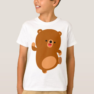 Niedlicher Perky Cartoon Bärenkind T - Shirt