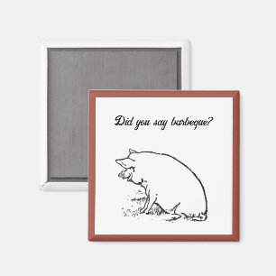 Niedlicher Perky-Schweinefleisch-Cartoon, Farm Ani Magnet