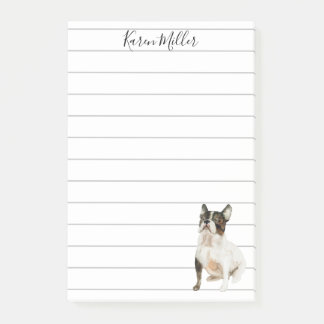 Niedlicher Personalisierter Bulldog Post-it Klebezettel