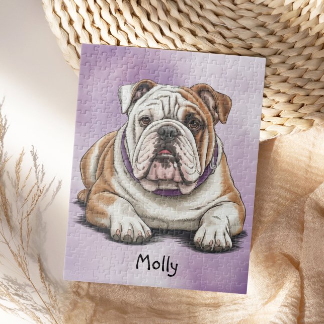 Niedlicher Personalisierter Bulldog Puzzle (Von Creator hochgeladen)