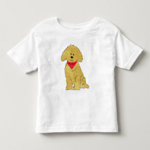 Niedlicher Personalisierter Cartoon Goldendoodle W Kleinkind T-shirt