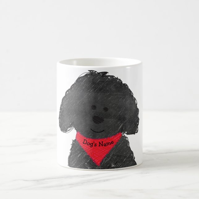 Niedlicher Personalisierter Cartoon Labradoodle We Kaffeetasse (Mittel)