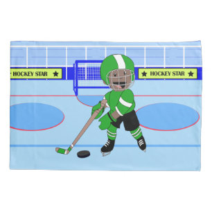 Niedlicher personalisierter Eis-Hockeystern Kissenbezug