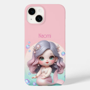 Niedlicher Personalisierter Fall Mermaid Case-Mate iPhone 14 Hülle