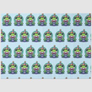 Niedlicher Personalisierter Frosch Thema Geburtsta Seidenpapier
