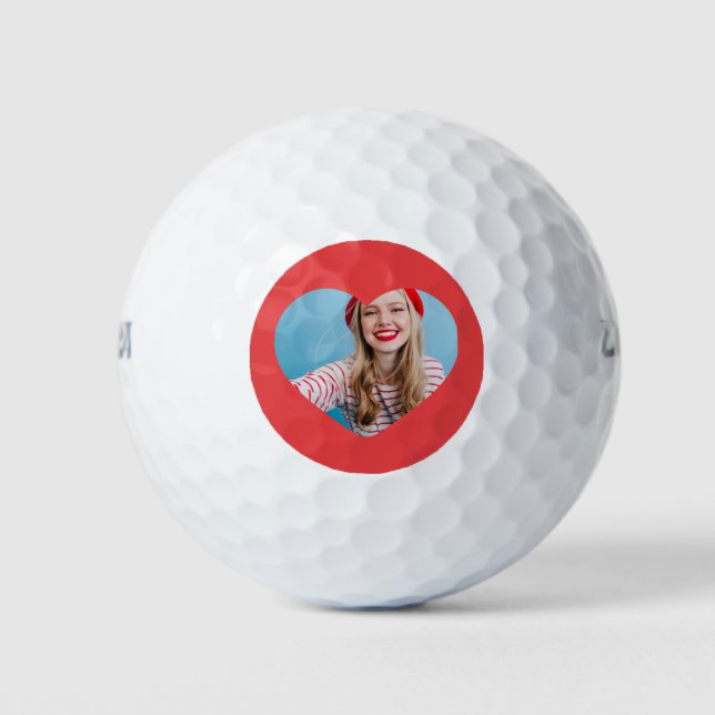 Niedlicher personalisierter Golfball Foto Golfer G (Vorderseite)