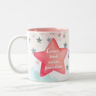 Niedlicher Personalisierter Krebs Zodiac Sign Tass Zweifarbige Tasse