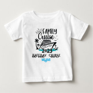Niedlicher Personalisierter Kreuzfahrtschiff Famil Baby T-shirt
