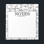 Niedlicher Personalisierter Name Katzen Notizblock<br><div class="desc">Niedlicher Personalisierter Name Katzen Notepad</div>