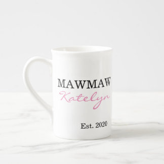 Niedlicher Personalisierter Name Mawmaw Jahr festg Prozellantasse