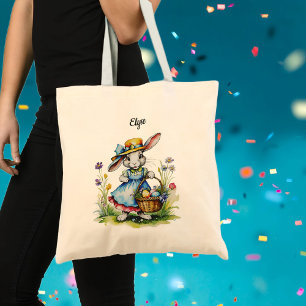 Niedlicher Personalisierter Name Vintag Ostern Lec Tragetasche