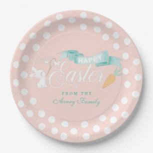 Niedlicher Personalisierter Ostern Pappteller