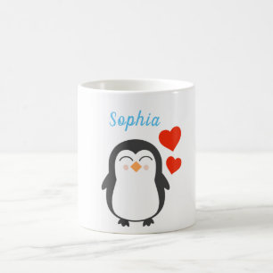 Niedlicher Personalisierter Pinguin Kaffeetasse