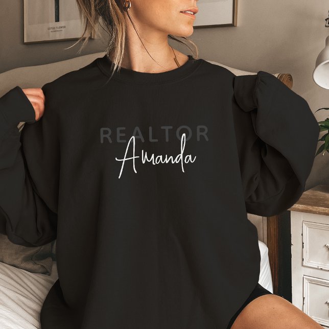 Niedlicher Personalisierter Realtor Broker Real An Sweatshirt (Von Creator hochgeladen)