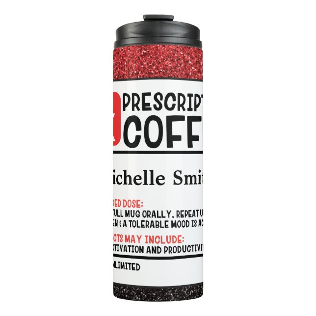 Niedlicher Personalisierter Verschreibungskaffee Thermosbecher (Vorderseite)