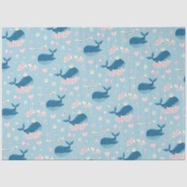 Niedlicher Personalisierter Wal Seidenpapier