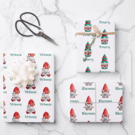 Niedlicher Personalisierter Weihnachtsbummel Geschenkpapier Set