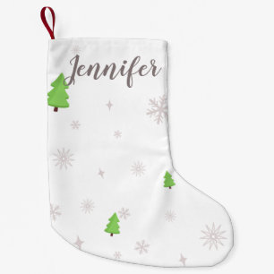 Niedlicher Personalisierter Weißer Strumpf Kleiner Weihnachtsstrumpf
