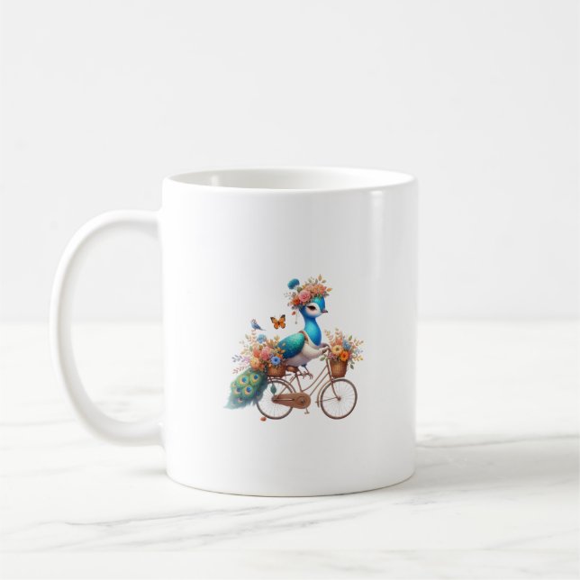 Niedlicher Pfau Kaffeetasse (Links)