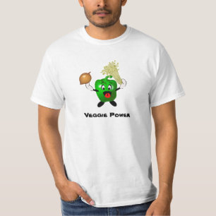 Niedlicher Pfeffer-Cartoonveggie-Power T-Shirt