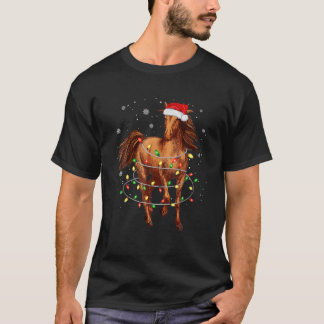 Niedlicher Pferdebaum Weihnachtslicht Weihnachten  T-Shirt