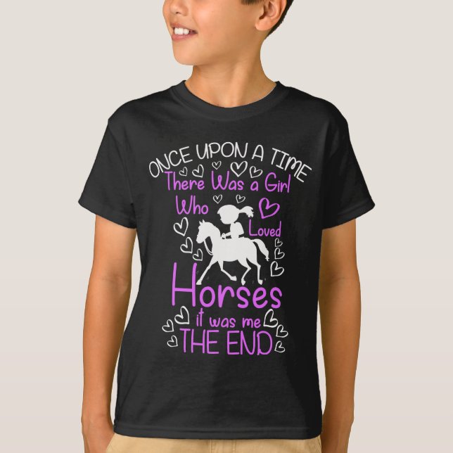 Niedlicher Pferdefreund Girl Riding Cowgirl T-Shirt (Vorderseite)
