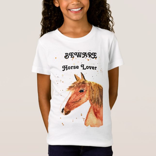 Niedlicher Pferderennfahrer T-Shirt (Vorderseite)