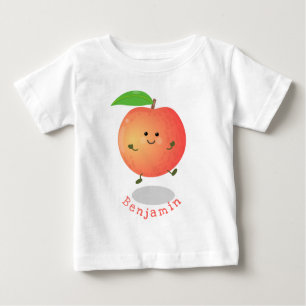 Niedlicher Pfirsichgelber Cartoon Baby T-shirt