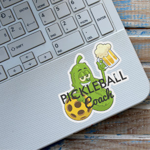 Niedlicher Pickleball-Coach Custom Aufkleber