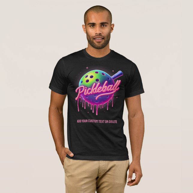 Niedlicher Pickleball-Driving-Planet für den Sport T-Shirt (Vorne ganz)