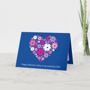 Niedlicher Pickleball 💘 Valentinstag Feiertagskarte