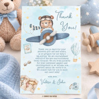 Niedlicher Pilot Teddy Bear Blue Flugzeug Boy Baby