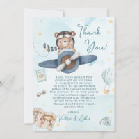 Niedlicher Pilot Teddy Bear Blue Flugzeug Boy Baby