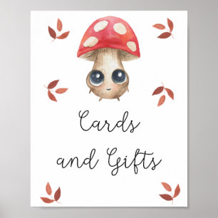 Niedlicher Pilz - Karten und Geschenke Babyduschpo Poster